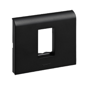 Legrand Myrius 1M Black Plate With Frame, 6732 21